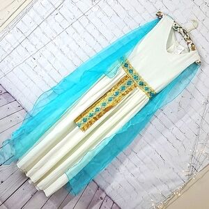 Spirit Halloween Egyptian Pharaoh Cleopatra Dress & Pharaoh Hat Women Sz M(8-10)